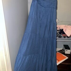 Elegant Blue Maxi Dress